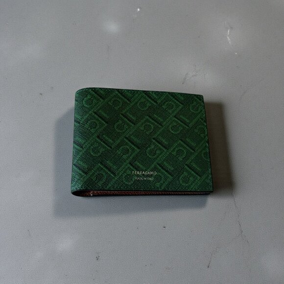 Salvatore Ferragamo Other - Ferragamo Monogram Bifold Wallet | Forest Green | Like New
